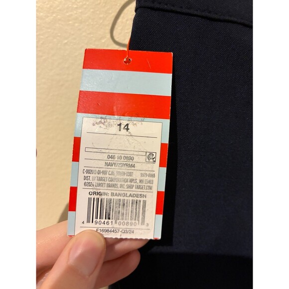 NWT Cat & Jack Dark Blue Straight Pants - Boy's 14 - Picture 3 of 3